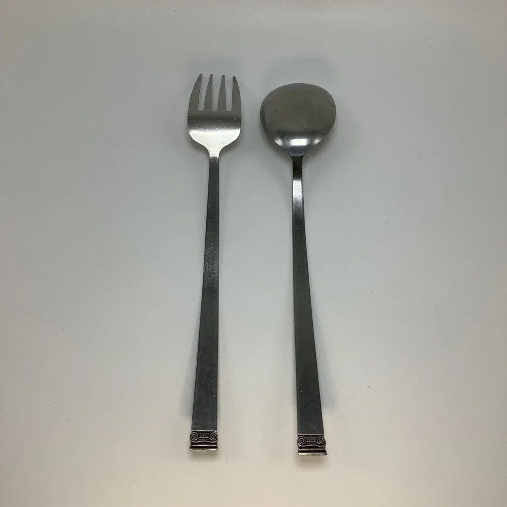 Vintage Kitchen Delite Salad Serving‎ Stainless Steel Spoons & Fork 11